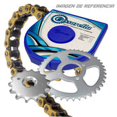 Kit De Arrastre Casarella Boxer Platino 100 4h(Pt42c-Pd14c-428-H-122-C) Cadena Dorada